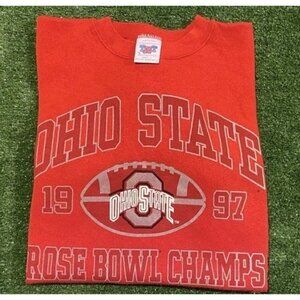 Vintage Ohio State Buckeyes sweatshirt mens medium red Trau & Loevner Rose Bowl